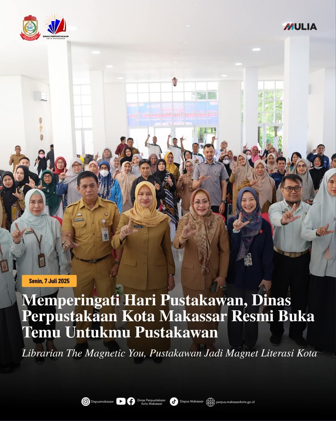 Memperingati Hari Pustakawan, Dinas Perpustakaan Kota Makassar Resmi Buka Temu Untukmu Pustakawan