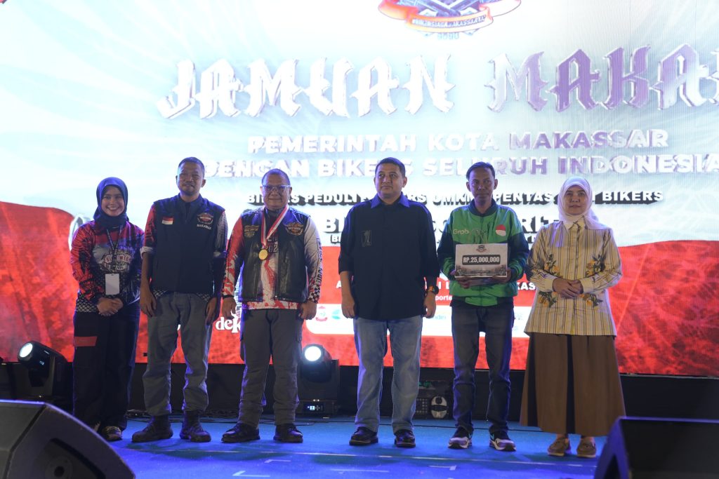 157 Bikers se-Indonesia Finish di Makassar, Munafri-Aliyah Sambut dengan Jamuan Makan Malam