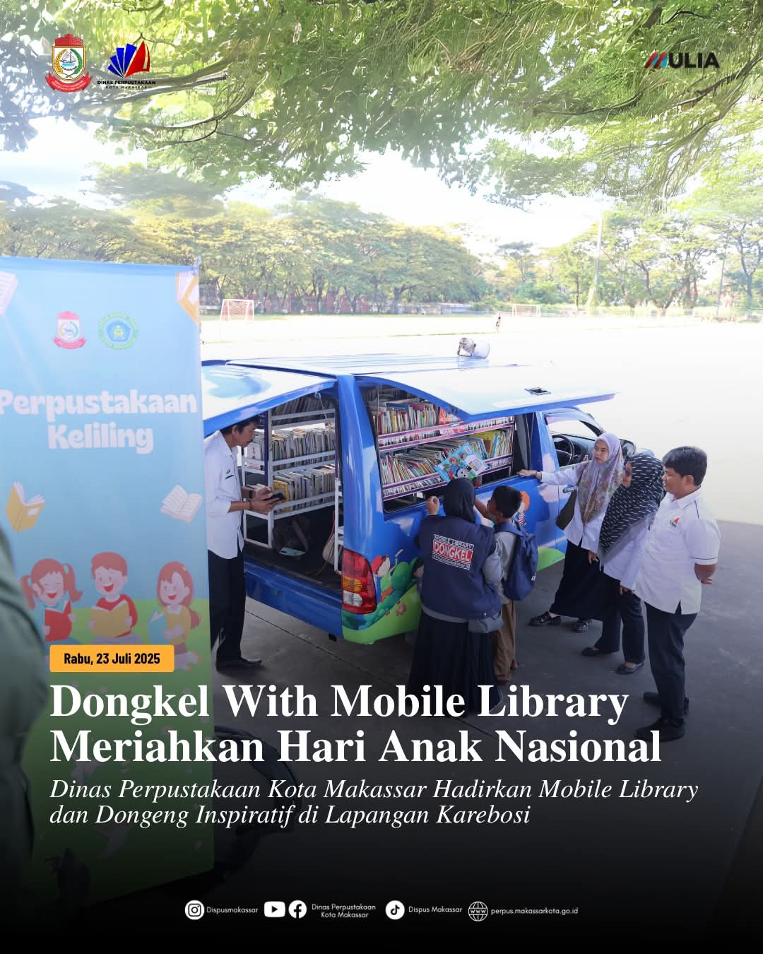 Dongkel With Mobile Library Meriakan Hari Anak nasional