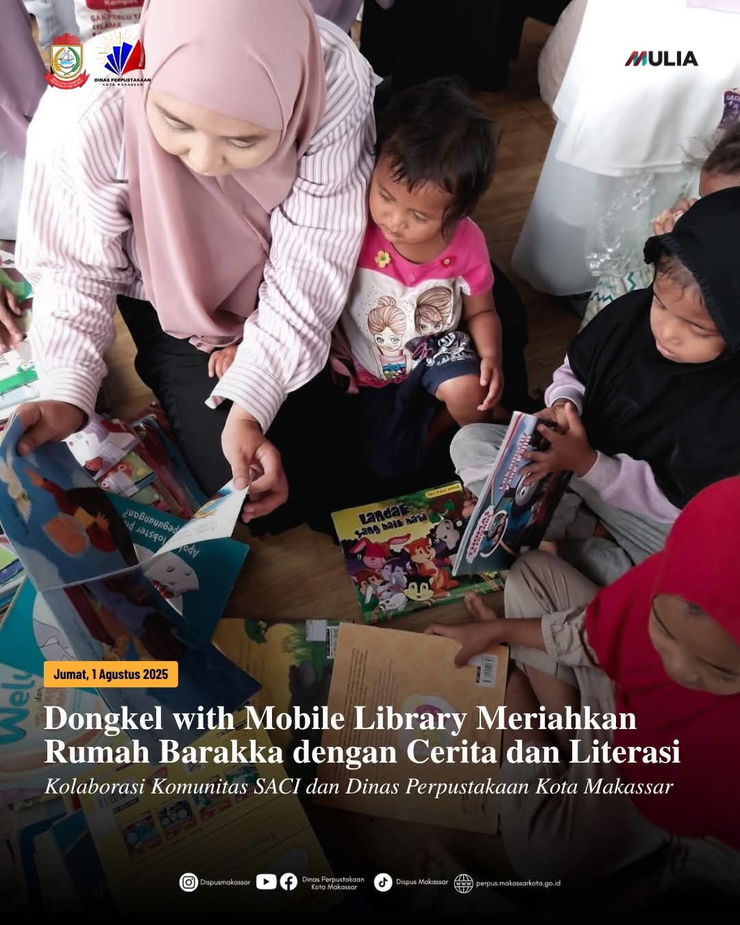 Dongkel with Mobile Library Meriahkan Rumah Barakka dengan Cerita dan Literasi