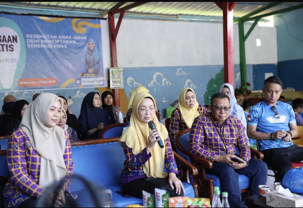 Bunda PAUD Makassar Tinjau Langsung Pemeriksaan Gigi dan Mulut Anak PAUD di TK Hang Tuah