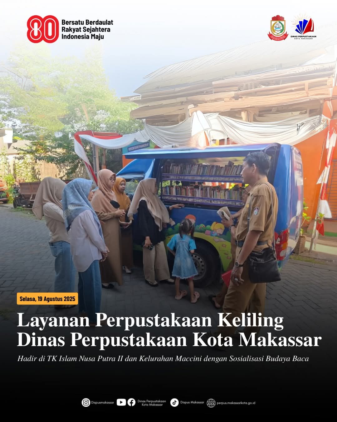 Layanan Perpustakaan Keliling Dinas Perpustakaan Kota Makassar