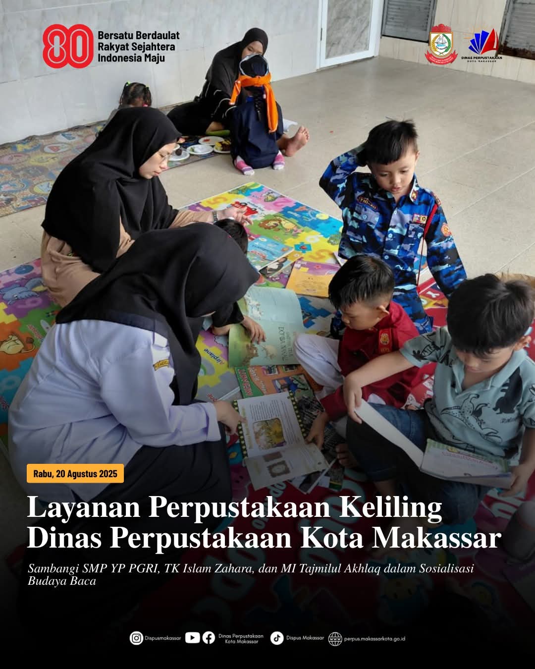 Layanan Perpustakaan Keliling Dinas Perpustakaan Kota Makassar