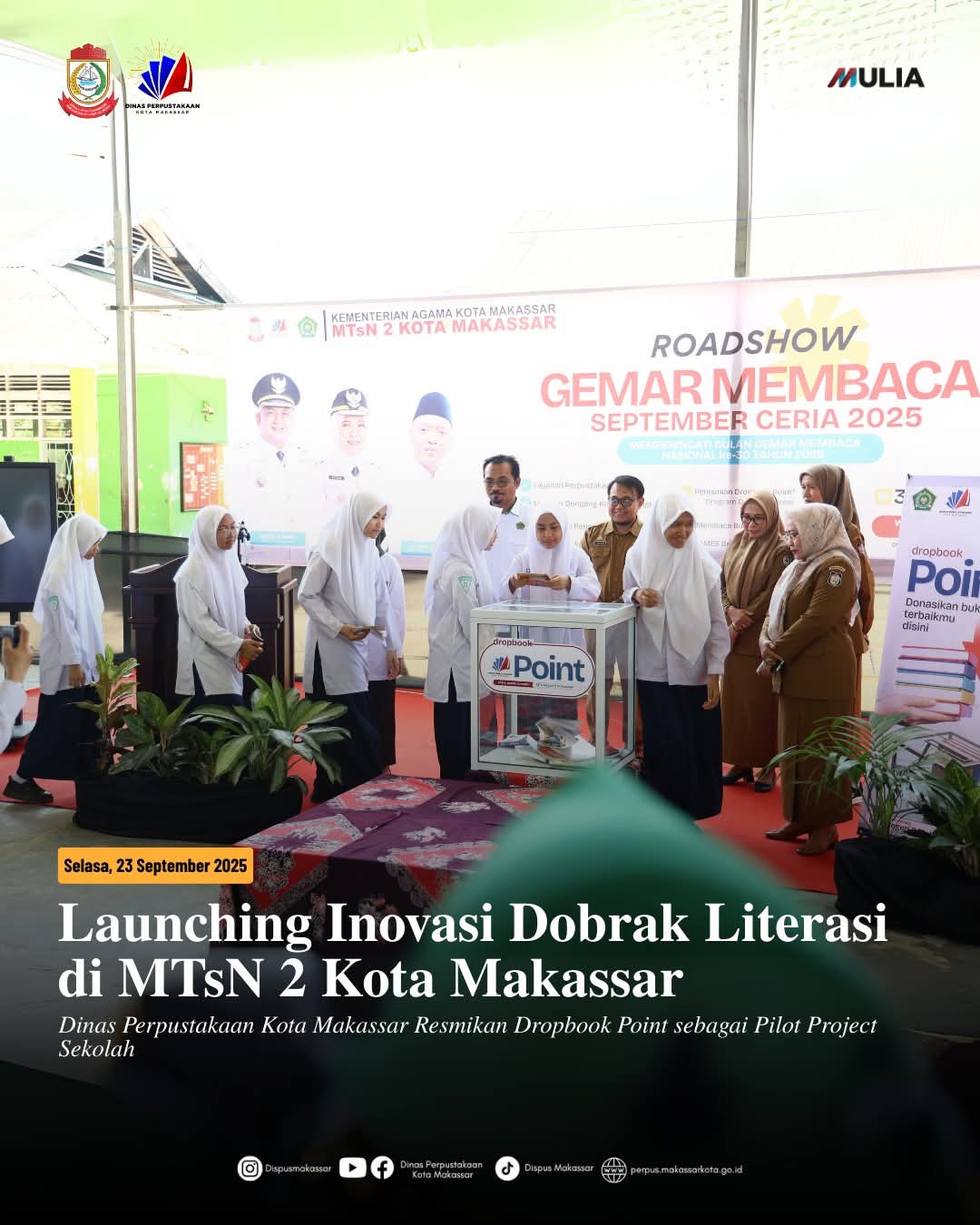 Lauching Inovasi Dobrak Literasi di MTsN Kota Makassar