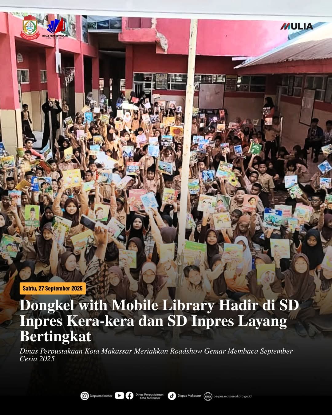 Dongkel with Mobile Library Hadir di SD Inpres Kera-kera dan SD Inpres Layang Bertingkat