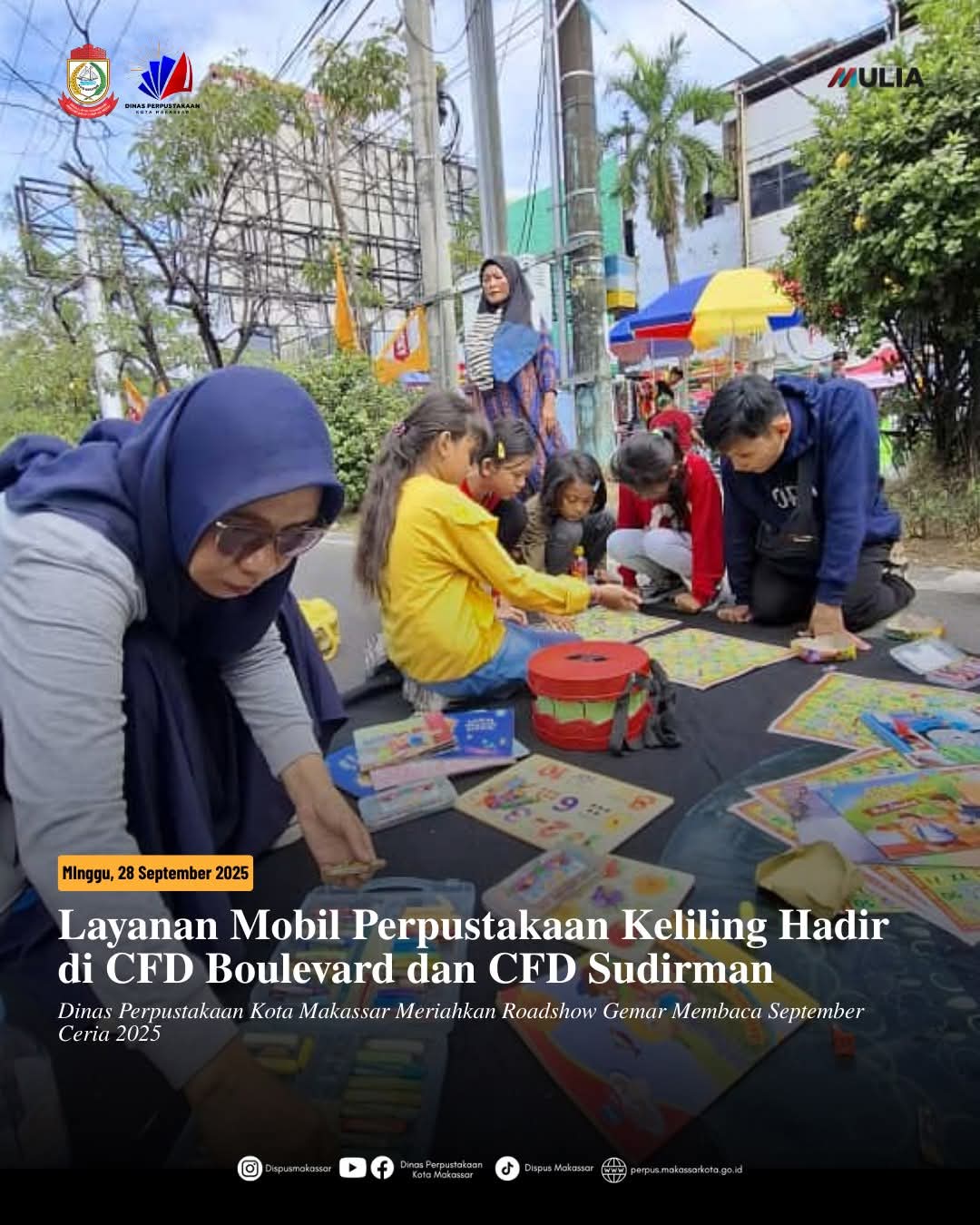 Layanan Mobil Perpustakaan Keliling Hadir di CFD Boulevard dan CFD Sudirman