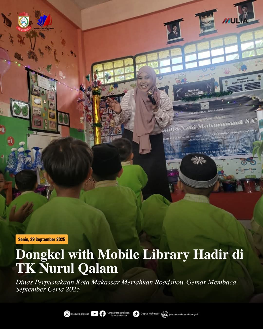 Dongkel with Mobile Library hadir di TK Nurul Qalam