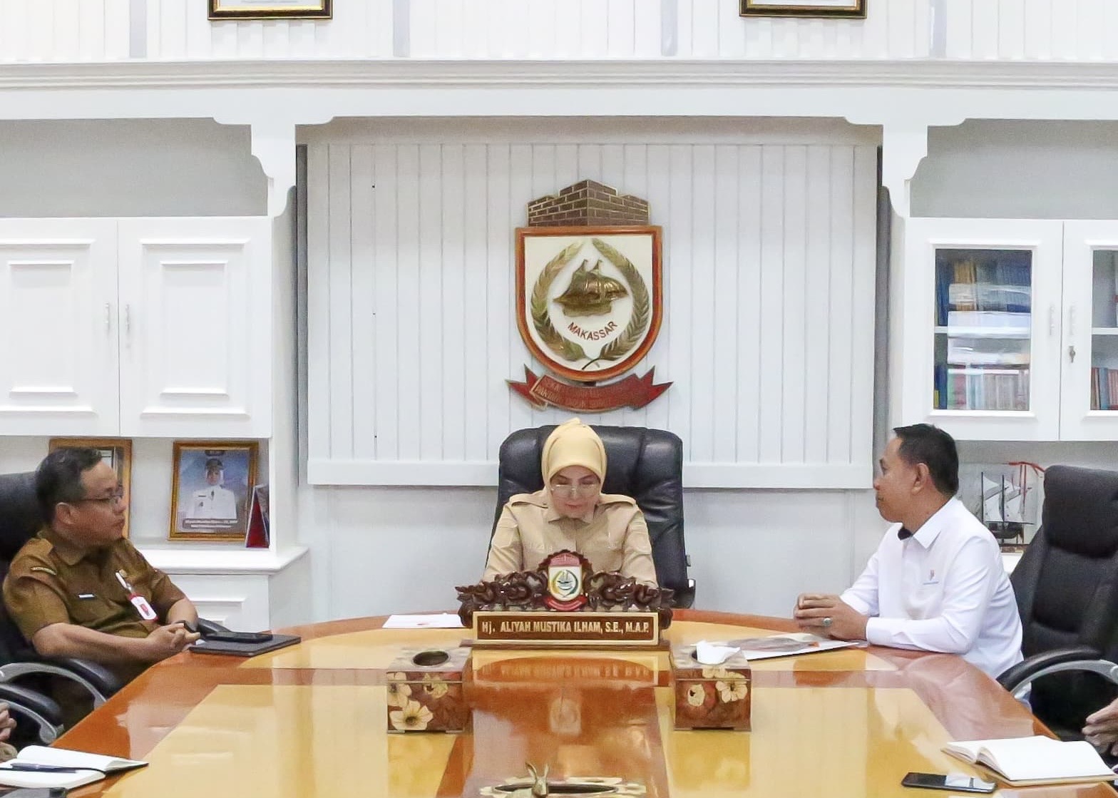 Wawali Makassar Terima Audiensi BPS, Bahas Persiapan Sensus Ekonomi 2026