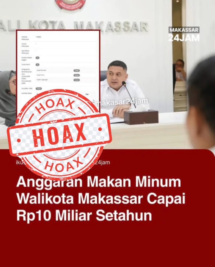 Pemkot Makassar Tegas: Isu Anggaran Rp10 Miliar untuk Makan Minum Wali Kota adalah Hoaks