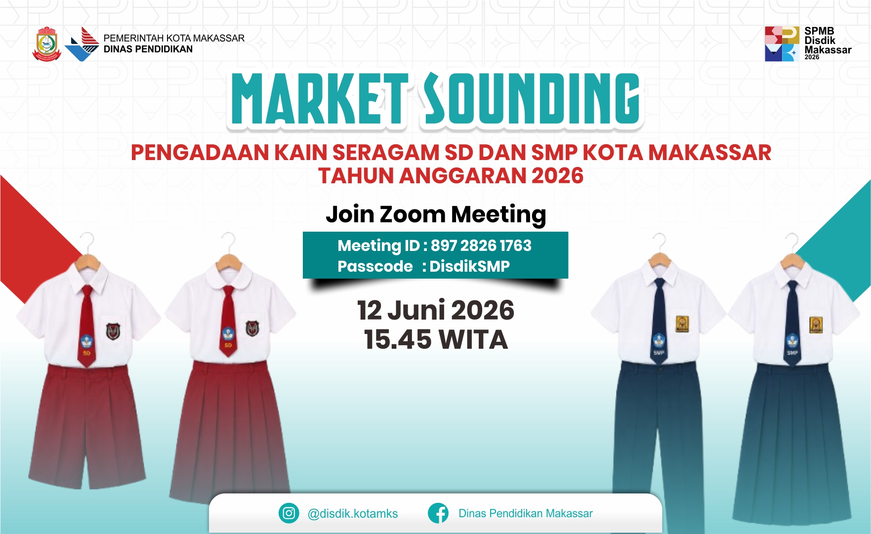 Disdik Makassar Gelar Market Sounding Pengadaan Kain Seragam SD dan SMP Tahun Anggaran 2026